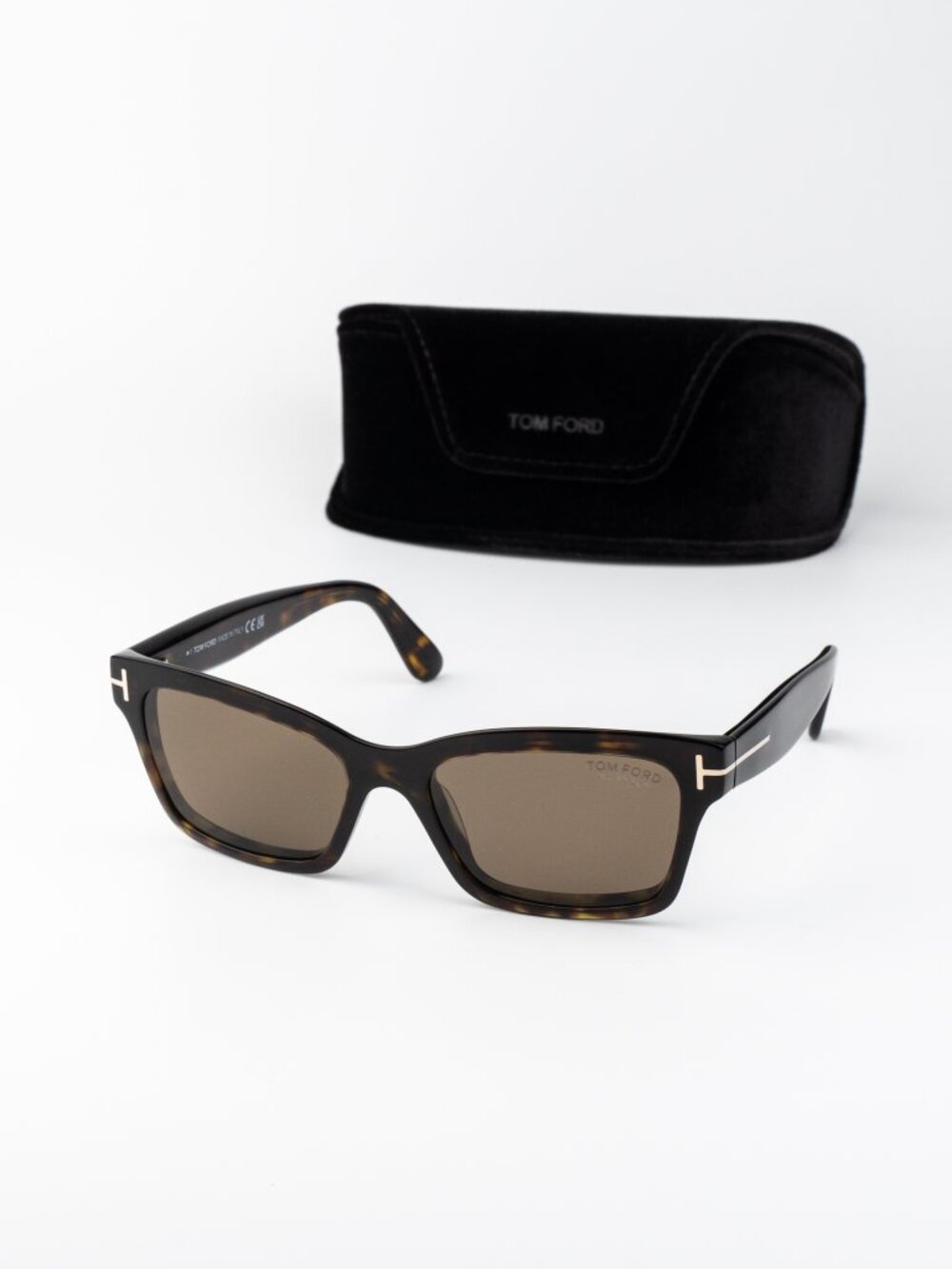 Tom Ford MIKEL Women Sunglasses Havana Brown Polarized Rectangle FT1085 52H